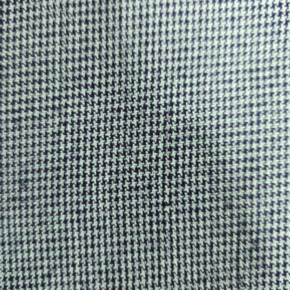 1950s Vintage Teal Black Houndstooth Button Down Fitted Blouse Jacket Size Large - Picture 4 of 6